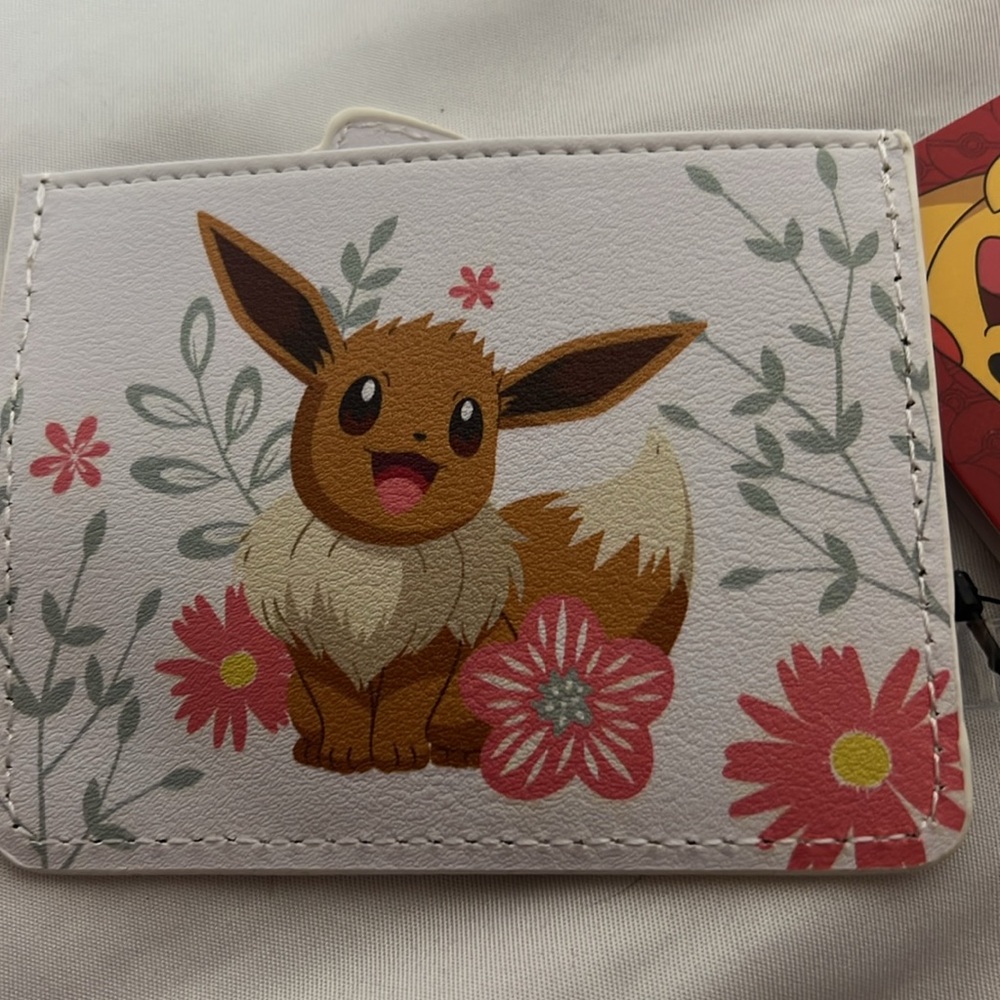 Loungefly Pokémon Eevee Spring Flowers Backpack & matching card wallet NWT - Picture 8 of 8